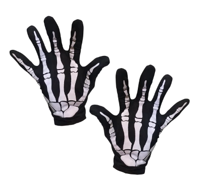 LUVA ESQUELETO PEQUENO C/1 PAR R. PF338 FOX (HALLOWEEN)