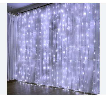 Cascata c/120 LEDs Branco Estrela 8 Funções R.89036 GLOBAL (NATAL)