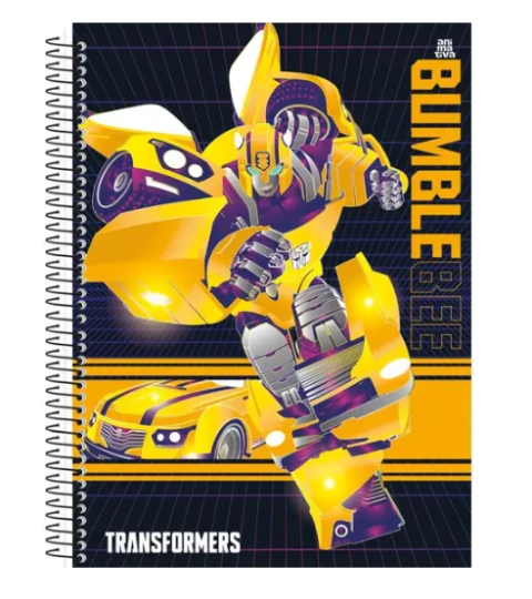 Caderno Espiral 1x1 Transformers 80fls Animativa