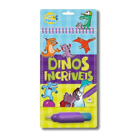 Livro Colorir c/Agua: Dinos Incríveis - Ciranda Cultural