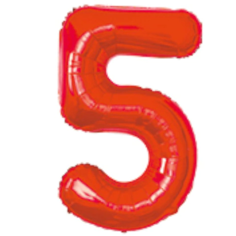 Balão Metalizado 5 Vermelho 40cm Make+