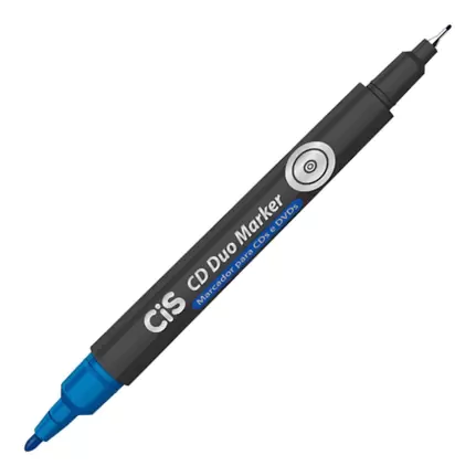 Marcador Permanente Cis Duo Azul