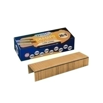 Grampos BRW 26/6 C/5000 Cobreados