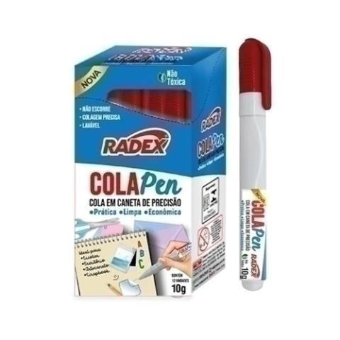 Caneta Cola Branca Colapen Clips Radex