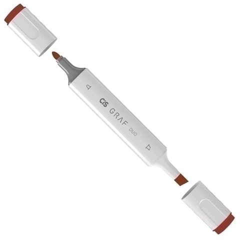 Marcador Cis Graf Duo Coral Red 12