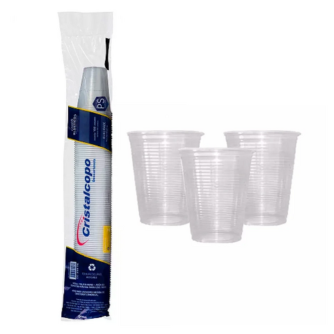 Copo Descartável Transparente 150ml c/100 R.200005 Cristalcopo