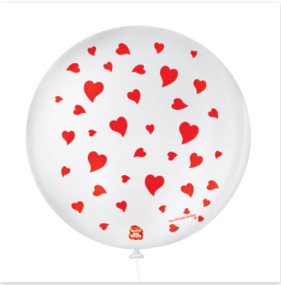 Balão Decorado N°5 Coração c/15 São Roque