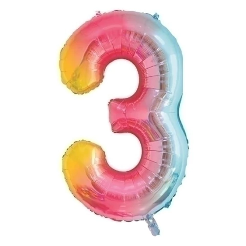 Balão Nº 3 Degradê 75cm BR Festas