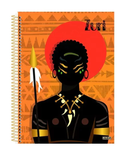 Caderno Espiral 1x1 Zuri 80fls - Animativa
