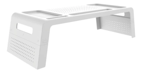 Suporte para monitor e notebook prime Branco Waleu