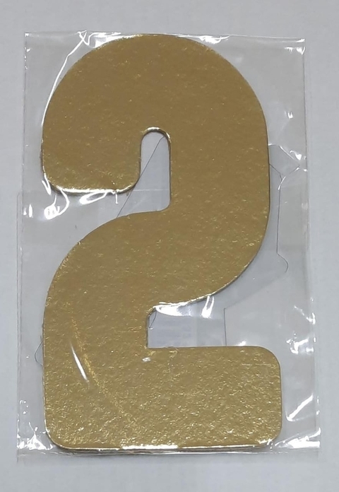 Número 2 Laminado Dourado Kaixote