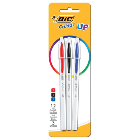 Caneta Bic Cristal Up Classic c/3