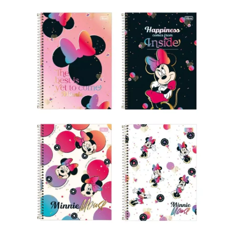 Caderno 1 Matéria Minnie 80fls - Tilibra