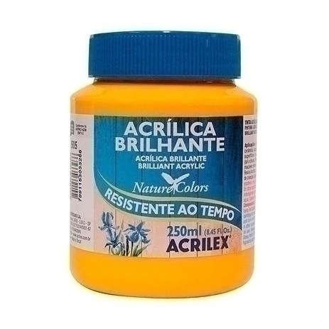 Tinta Acrílica Brilhante 250ml Amarelo Ouro Acrilex