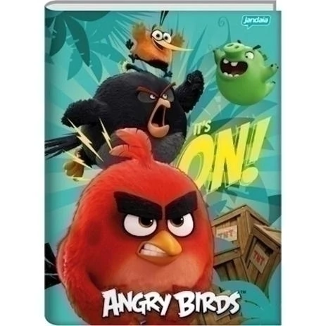 CADERNO 1/4 CD COST. ANGRY BIRDS FILME 96FLS JANDAIA