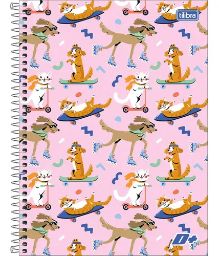 Caderno 1x1 Espiral Feminino D+ 96fls - Tilibra