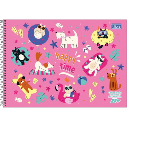 Caderno Desenho Milímetrado 96fls Feminino - Tilibra