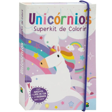 Livro Superkit Colorir: Unicórnios - Brasileitura