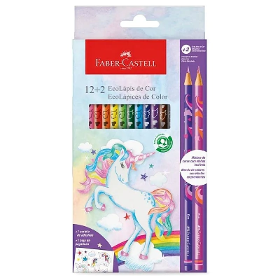 Lápis de Cor 12+2 Unicórnio R.1209122UNI Faber Castell