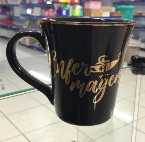 Caneca Preta 330ml Enfermagem