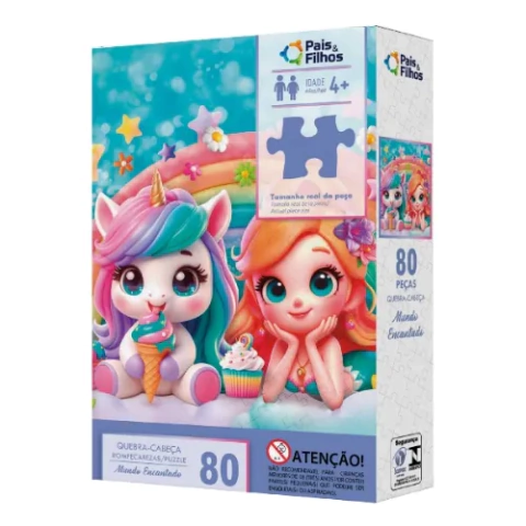 Jogo Quebra Cabeça Reino Encantado - Pais e Filhos