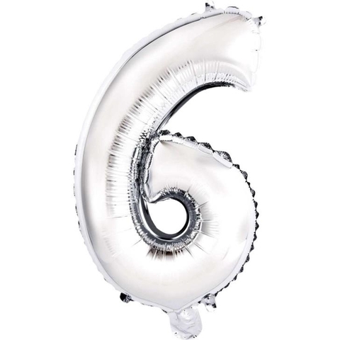 BALAO NUMERO 16 POL/ 40CM N 6 PRATA