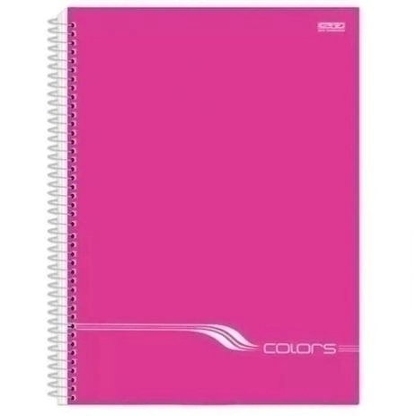 CADERNO 1X1 CD COLORS PINK 96FLS S.D