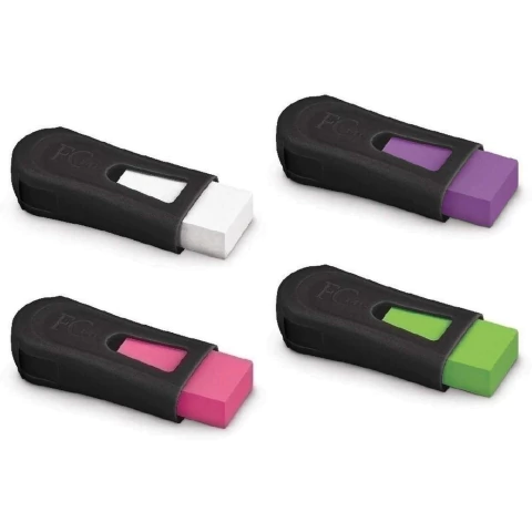 Apontador com borracha Black Neon Faber Castell R.124BORBNZF