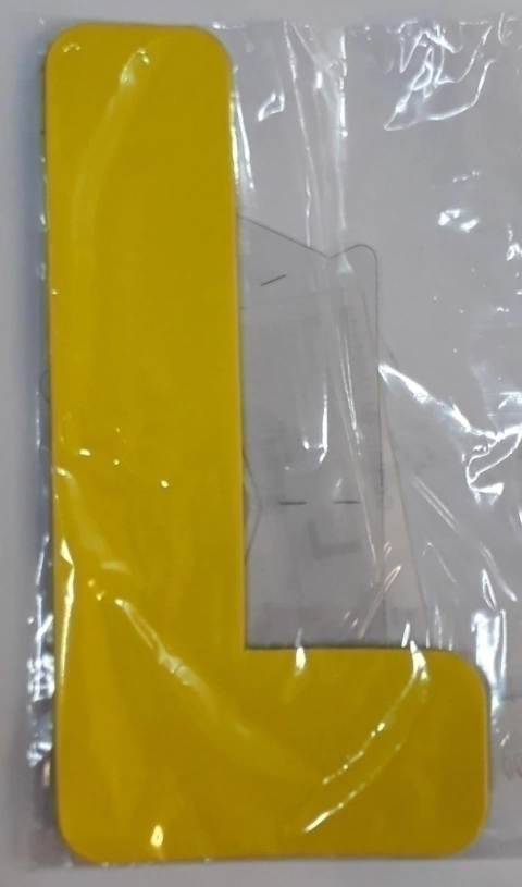 Letra L Amarelo Kaixote