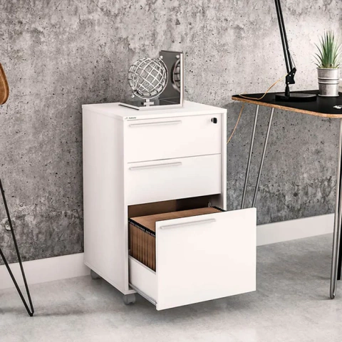 Gaveteiro Maia C/ Chave MDP Branco BP POLITORNO