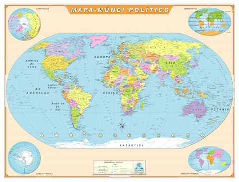 Mapa Laminado Mundi Politico R111-07