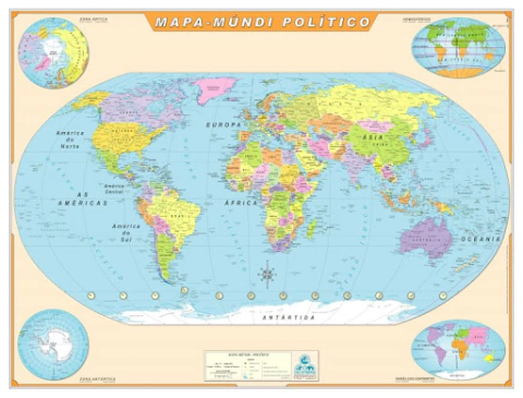 Mapa Laminado Mundi Politico R111-07