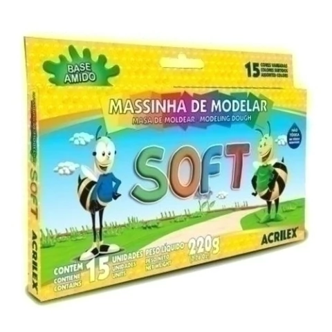 Massa de Modelar Soft C/15 - Acrilex