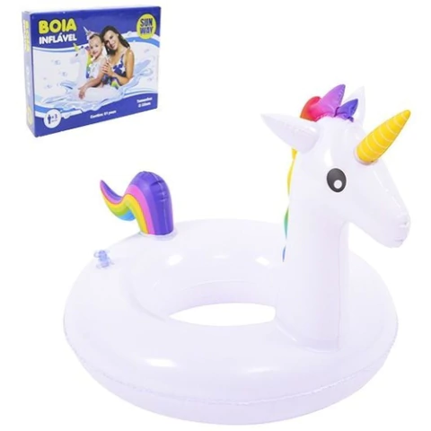 Boia Inflável de Cintura Unicórnio Infantil