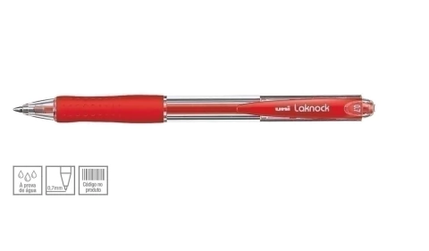 Caneta Lacnock 0.7 Vermelha - Uniball