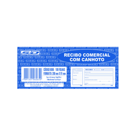 Recibo Comercial Com Canhoto 100fls - Animativa