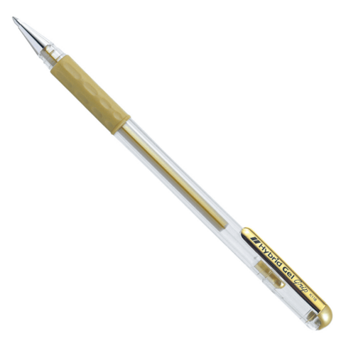 Caneta Hybrid Gel Grip Metallic Ouro K118-X - Pentel