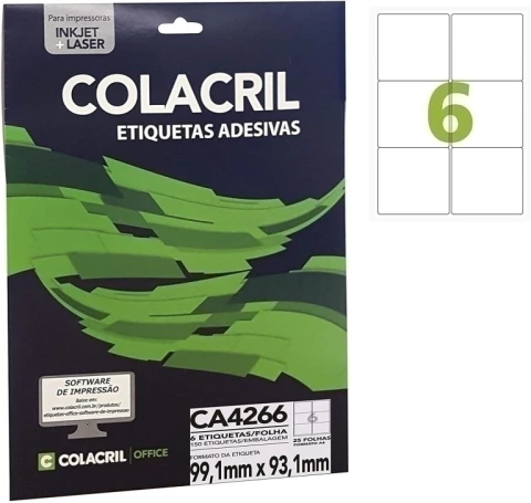 ETIQUETA 99,10X93,10 C25FLS COLACRIL R5176 CA4266