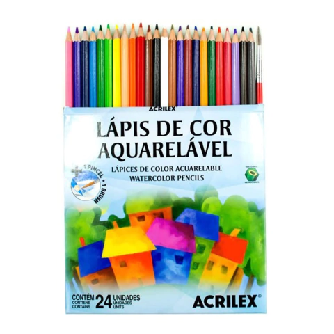 Lápis de Cor Aquarelável C/24 - Acrilex