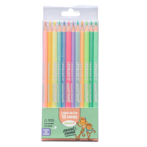 Lápis de Cor Pastel C/12 - Leo&Leo