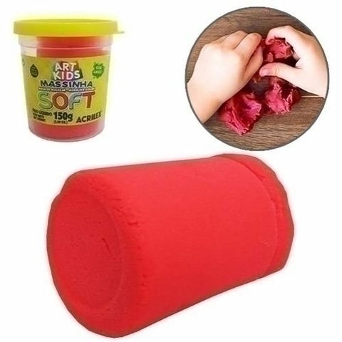 Massa Modelar Soft 150g Acrilex VERMELHA