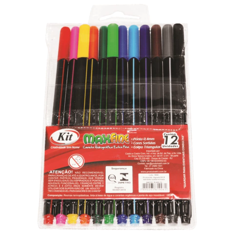Kit Caneta Max Fine C/12 Kit