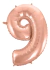 Balão Nº9 Rose Gold 75cm BR Festas