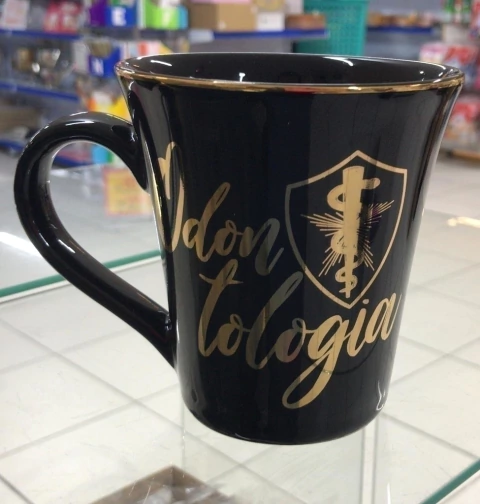 Caneca Preta 330ml Odontologia