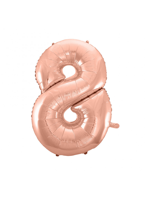 Balão Nº 8 Rose Gold 75cm BR Festas