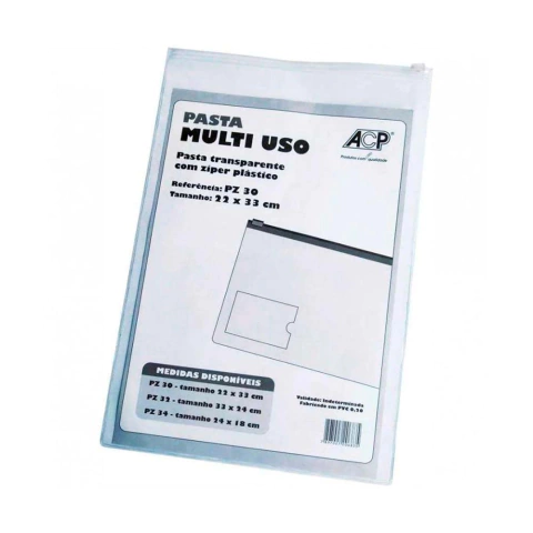 PASTA MULTI USO ACP COM ZIPER 22X33 R.PZ-30