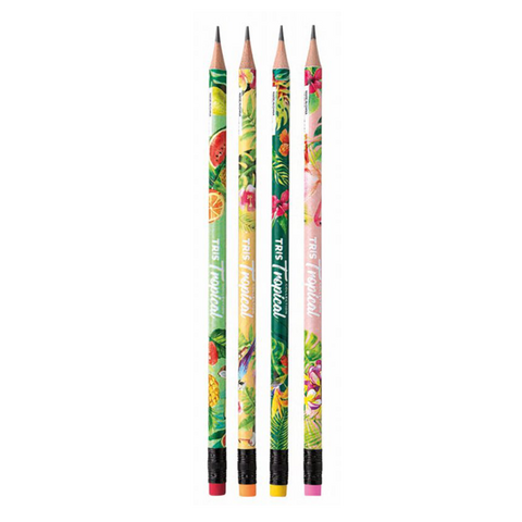 Lápis Grafite Collection Tropical C/Borracha - Tris