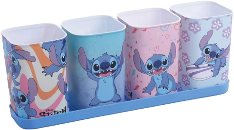 Porta canetas c/Bandeja do Stitch - Plasútil