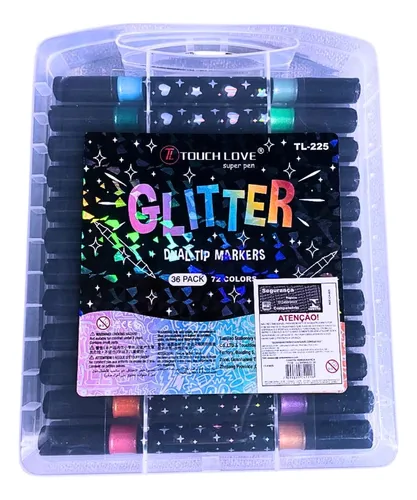 Caneta Touch Duo Glitter c/36 Cores - Yuze