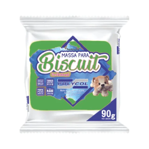 Massa Biscuit Verde Folha 90g Polymetal